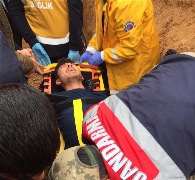 Yazıköyde göçük altında kalan 1 işçi kurtarıldı
